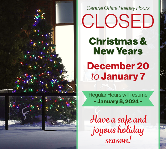 closed for christmas and new years and will reopen on January 8
