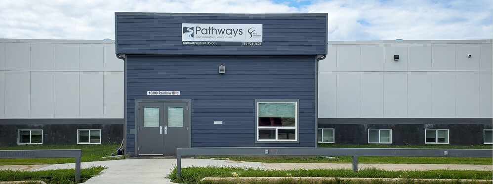 main entrance to a school building