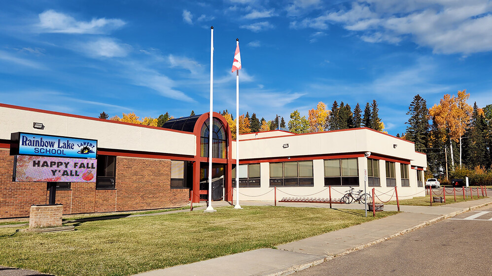 school entrance brick building