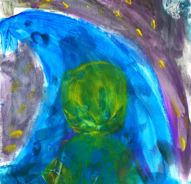 elementary student painting
